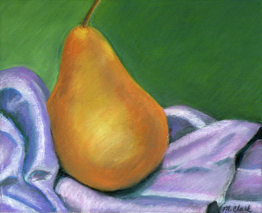 Pear in Repose Pastel by MaryJo Clark