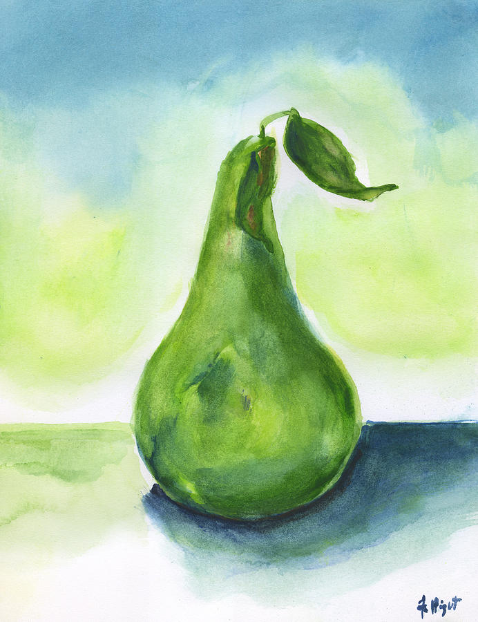 Pear One Painting by Frank Bright