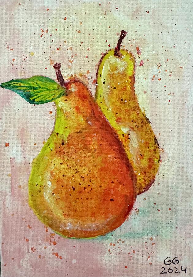 Pear Painting - Pear- Pair by Gita Gita