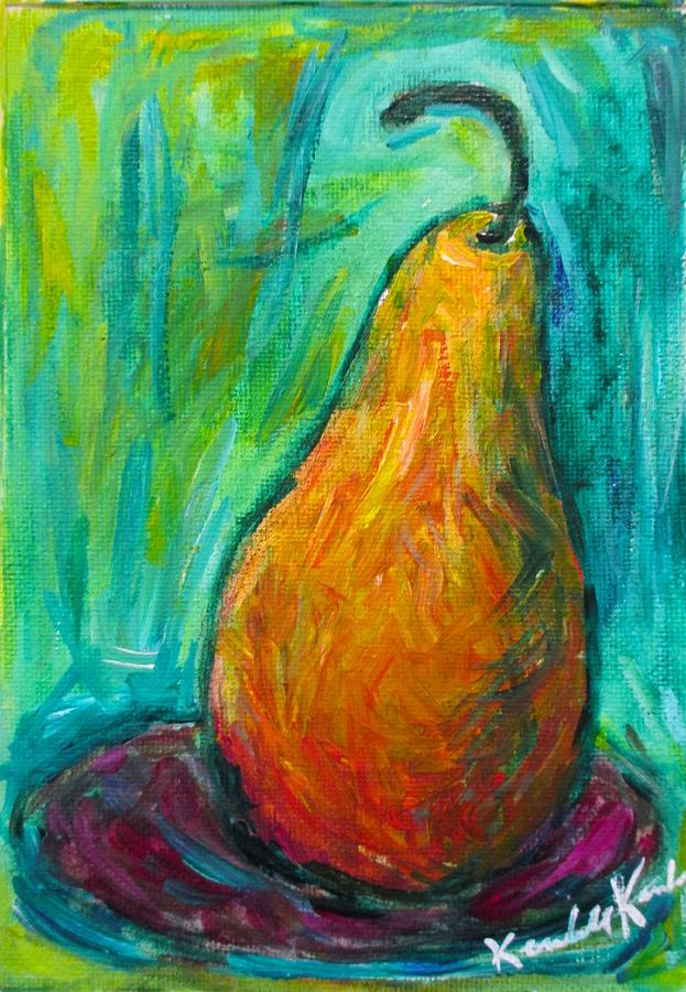 Pear Tilt Painting by Kendall Kessler