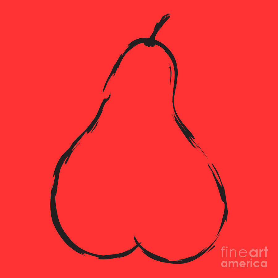 Pear, Vegetarian Sublimation Art Digital Art by Cu Biz