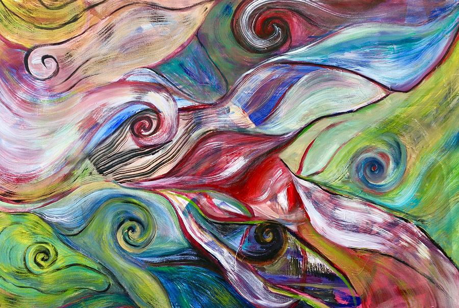 Abstract Painting - Pearl by Jackie Ryan