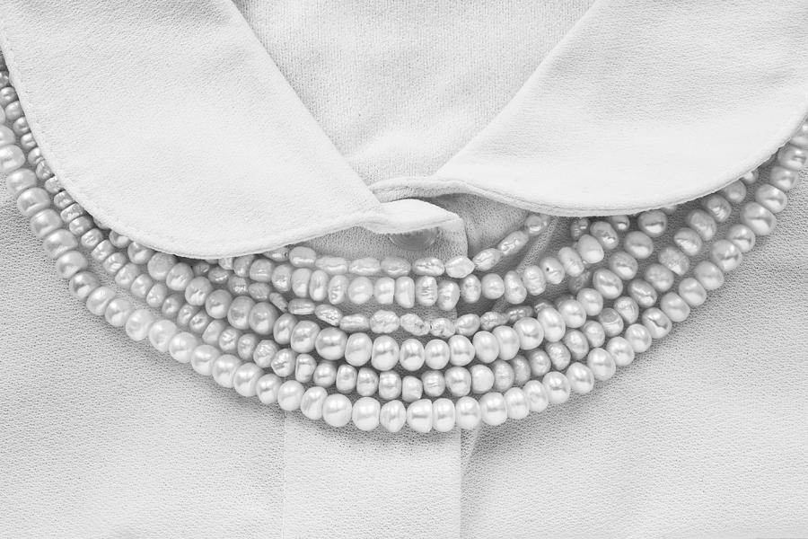 Pearl on blouse Photograph by Tarzhanova