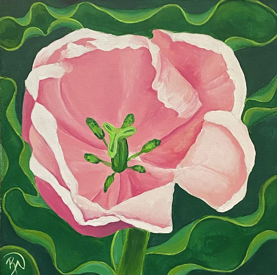 Pearl Street Tulip #2 Painting by Renee Noel