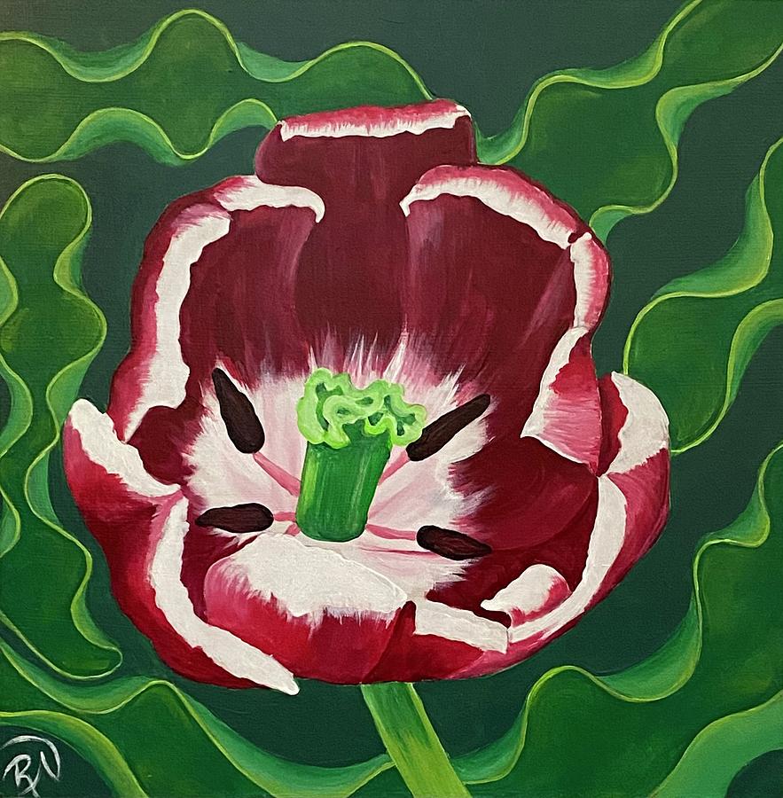 Pearl Street Tulip #3 Painting by Renee Noel