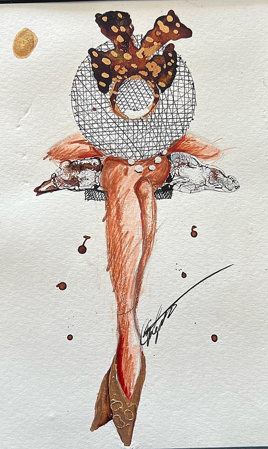 Pearls and Legs  Drawing by C F Legette