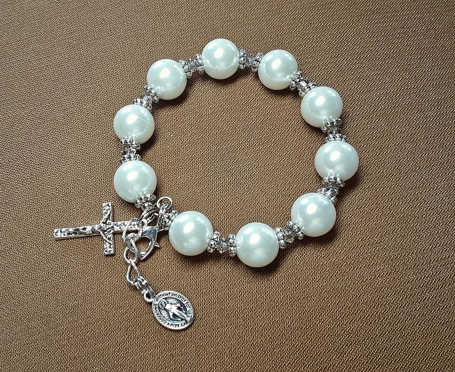 Pearly Rosary Bracelet Jewelry