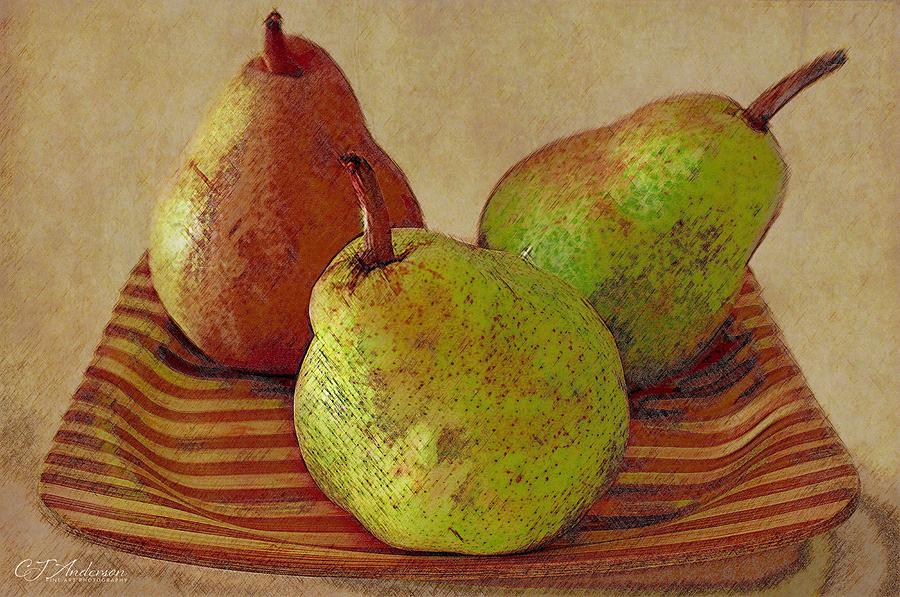 Pears On A Platter Photograph