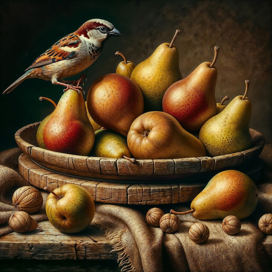 Pear Digital Art - Pears - still life by Black Papaver