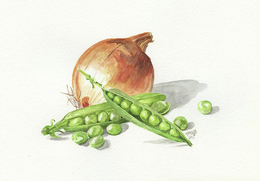 Peas And Onions Painting