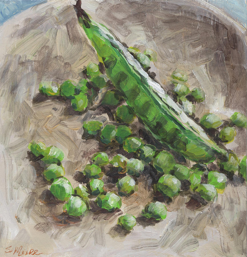 Peas Please Painting by Susan Moore