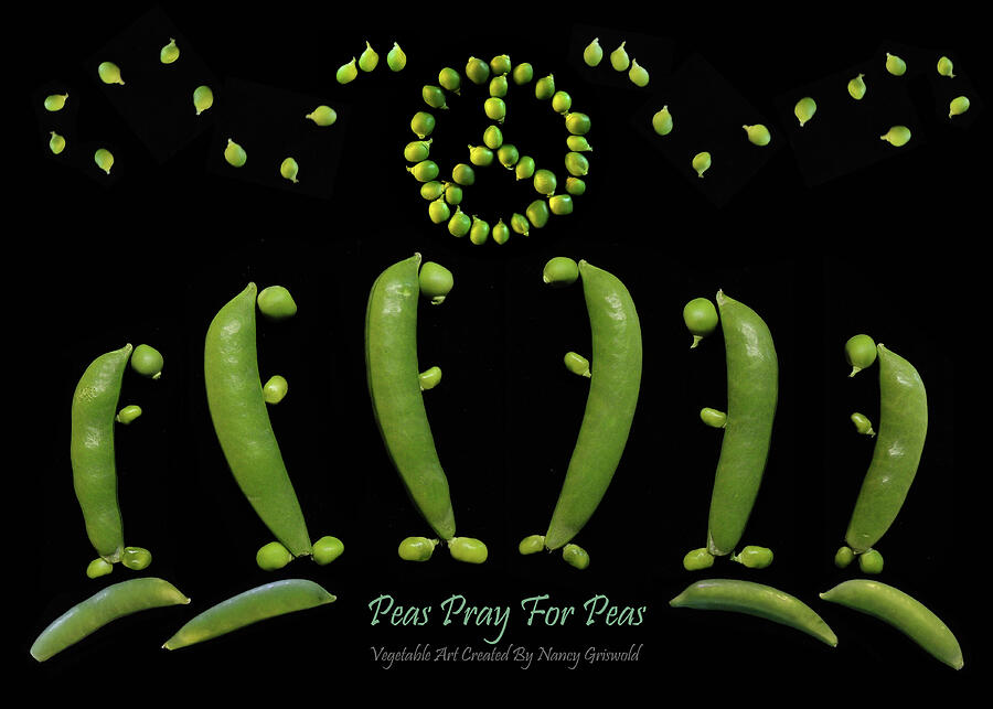 Peas Pray for Peace Digital Art by Nancy Griswold