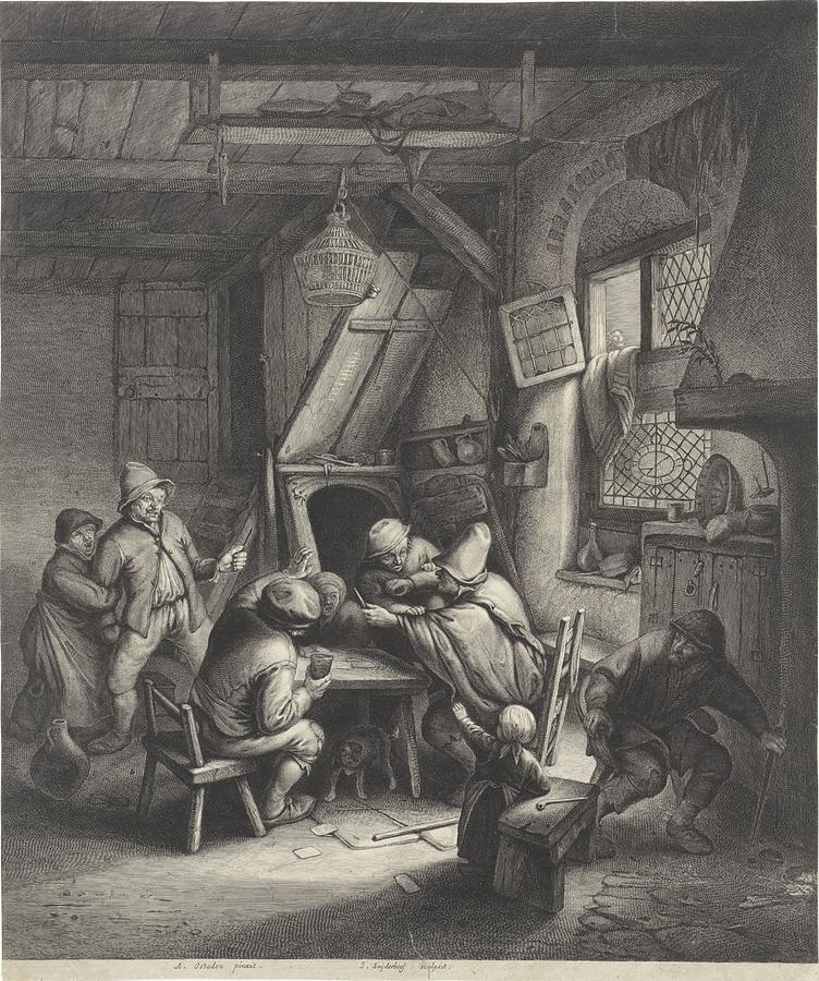 Peasants Arguing Around a Table Jonas SuyderhoeF a fter Adriaen van ...