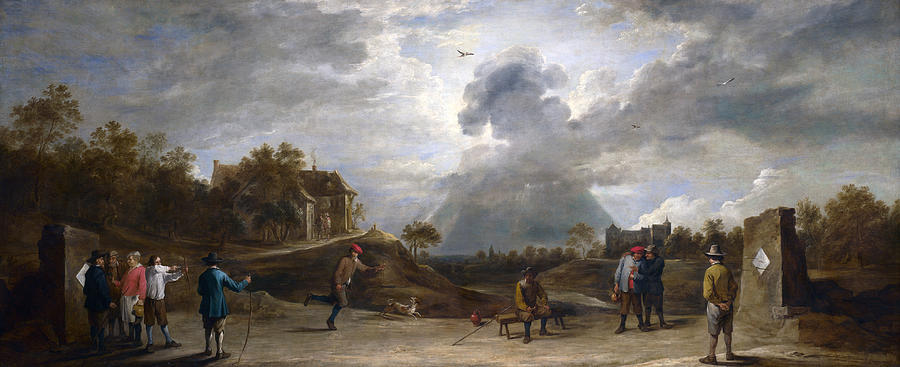 Peasants at Archery, circa 1645 Painting by David Teniers the Younger
