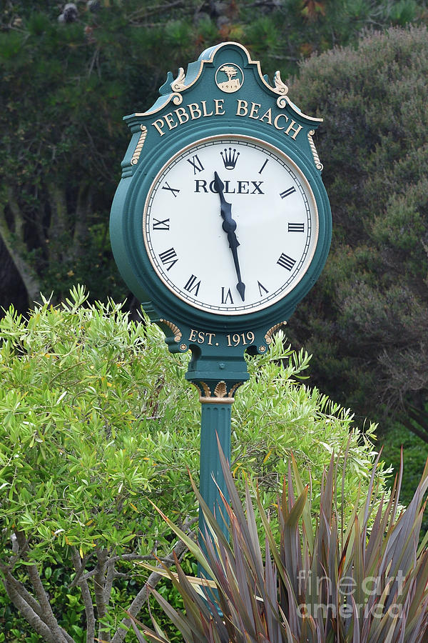 Pebble Beach Rolex Clock Photograph by John Stone