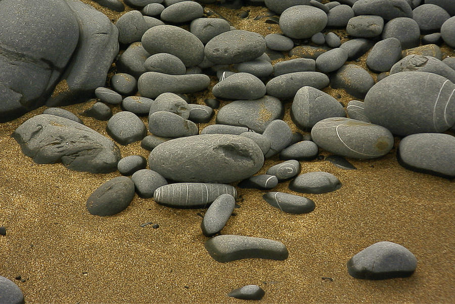 Pebbles and Sand Photograph by Helen Jackson