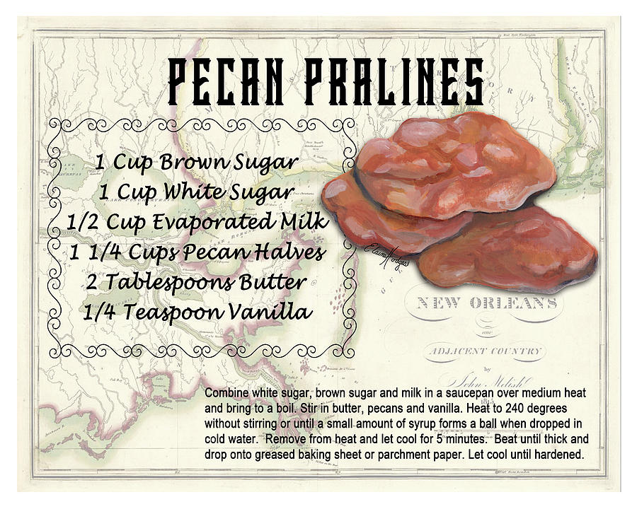 Pecan Pralines Recipe Painting