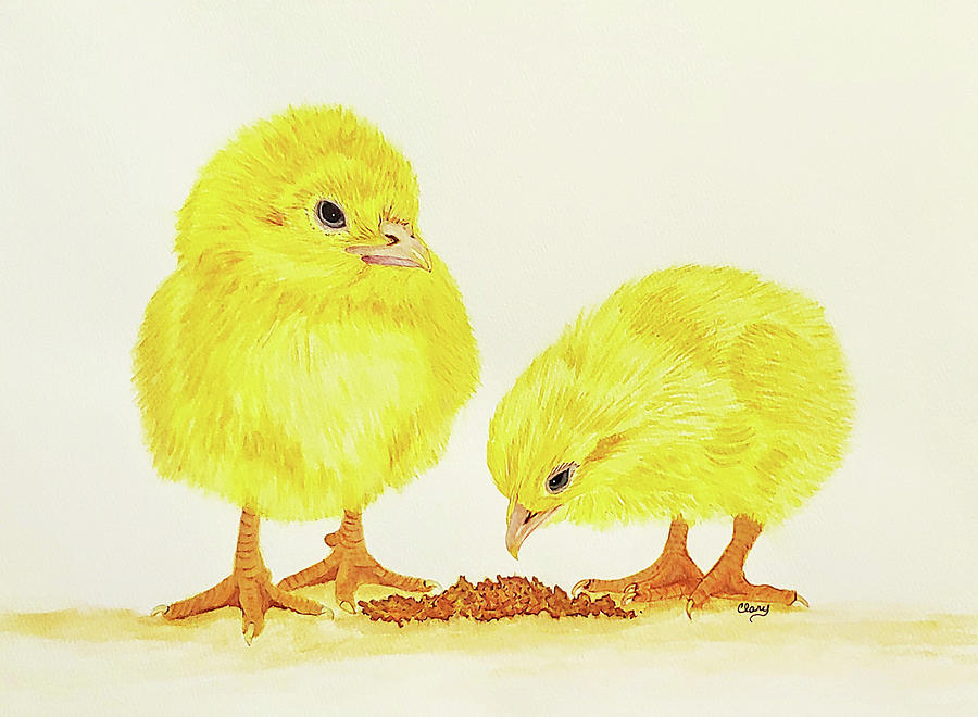 Pecking Order Painting by Linda Clary
