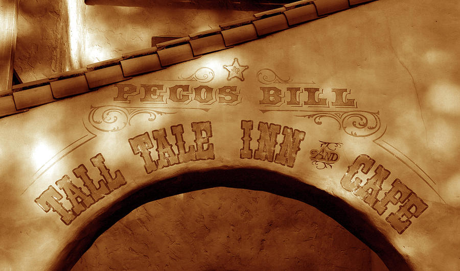 Pecos Bills entrance sign Photograph by David Lee Thompson