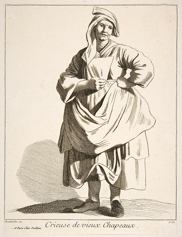 Peddler of Old Hats Drawing by Anne Claude de Caylus