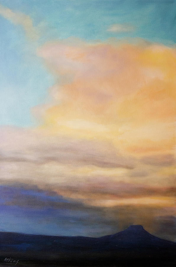 Pedernal at Sunset Painting by Jack Atkins