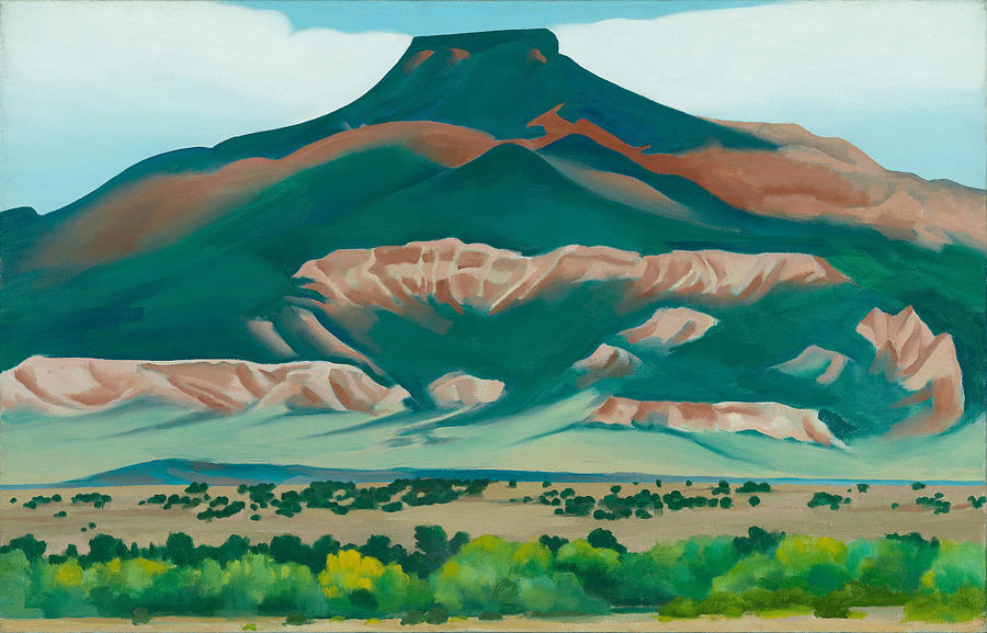 Pedernal, New Mexico Painting by Georgia OKeeffe