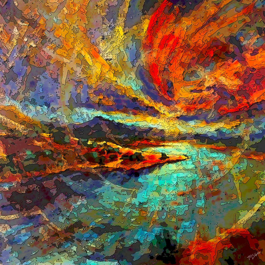 Landscape Painting - Pedernal Sunset by Tom McGee Landscape Painting - Pedernal Sunset by Tom McGee