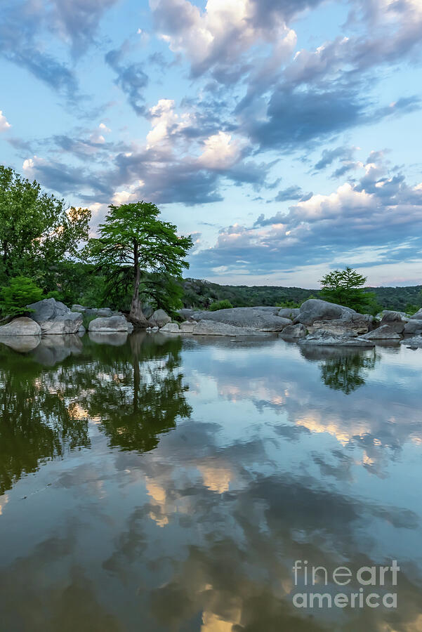 Pedernales Falls Reflection Pool Vertical Photograph by Bee Creek ...