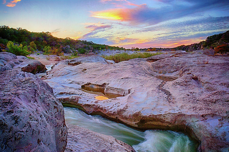 Pedernales Sunset Photograph By Chuck Underwood - Fine Art America