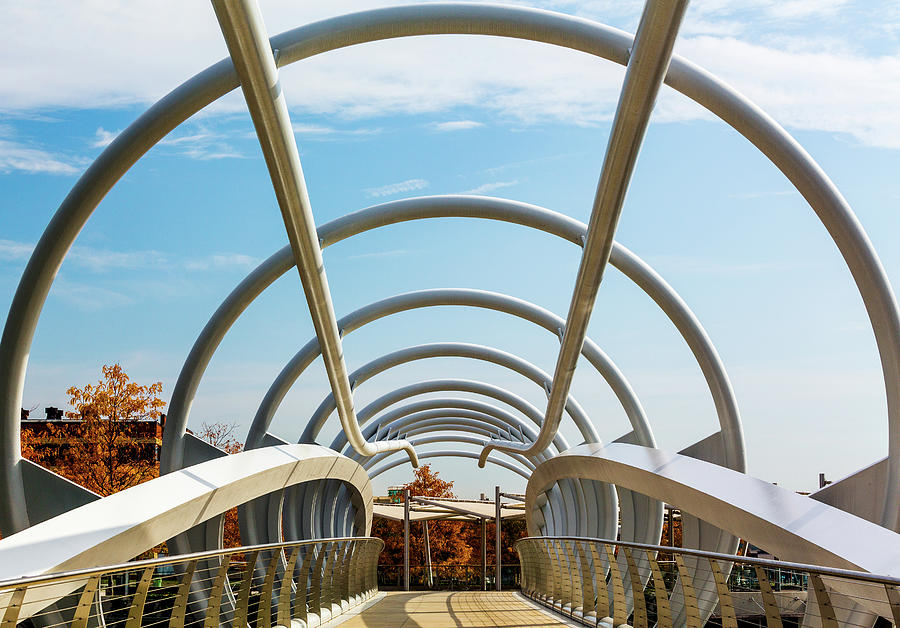 Pedestrian Bridge across canal in Yards Park in Washington DC ...