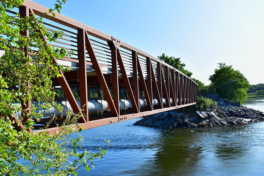 Pedestrian Bridge in Scarborough Marsh Photograph by Nina Kindred