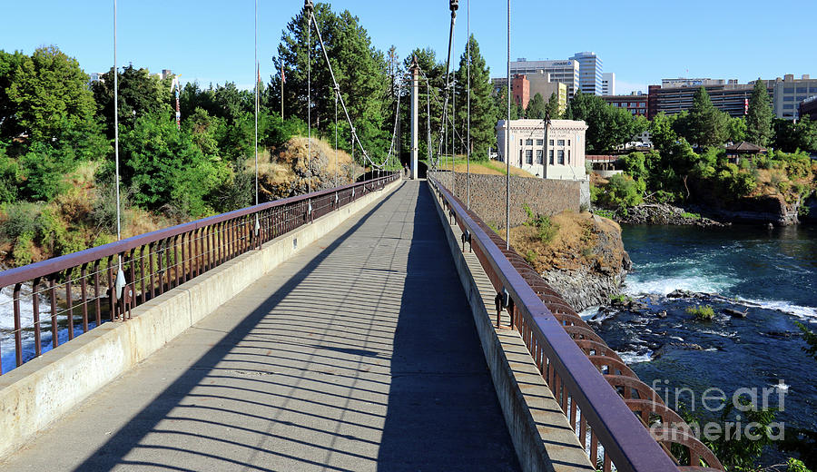 Pedestrian Bridge Spokane Washington  3671 Photograph by Jack Schultz