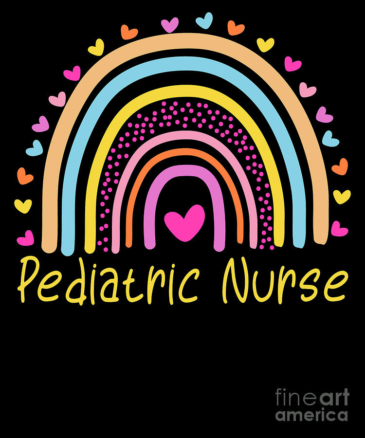 Pediatric Nurse Pediatric Nurse Rainbow Digital Art by Yestic