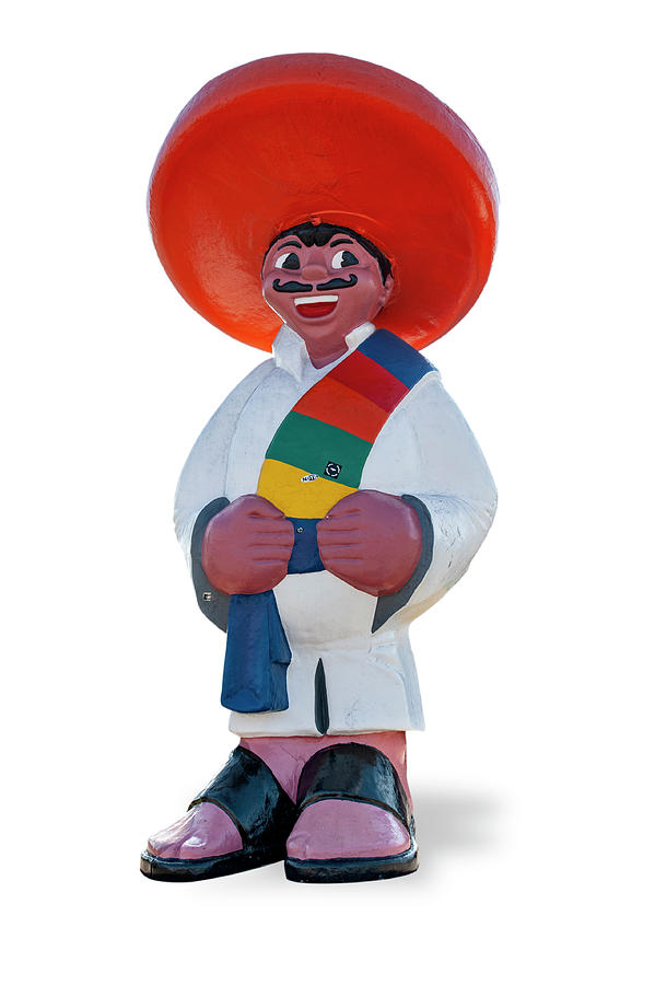 Pedro Red Sombrero knockout Photograph by Gary Warnimont