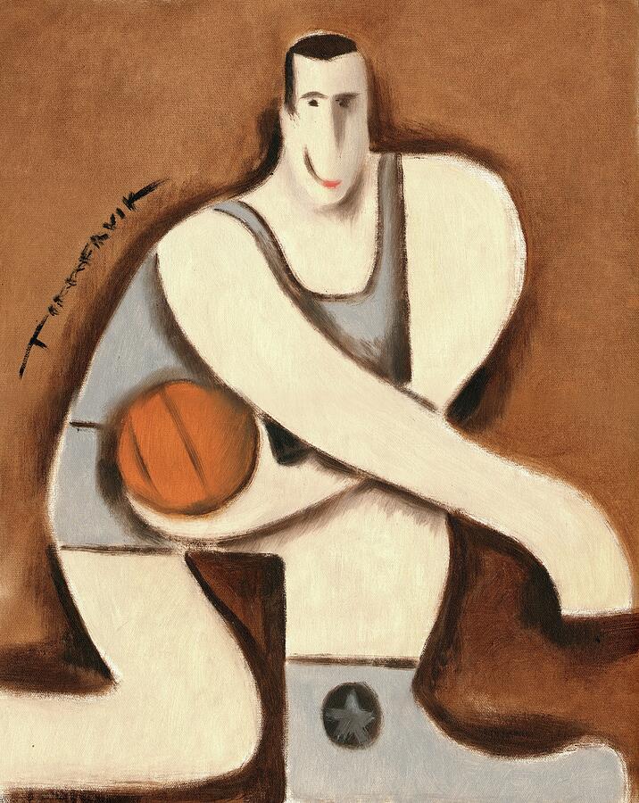 Pee-wee Herman Basketball Player Art print Painting by Tommervik