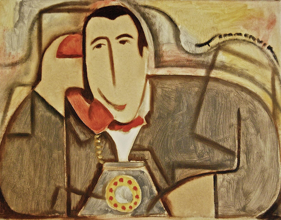 Pee-wee Herman Talking On The Phone Art Print Painting by Tommervik