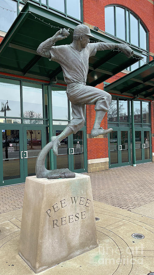 Pee Wee Reese Statue at Louisville Slugger Field Louisville Kentucky 5497  by Jack Schultz