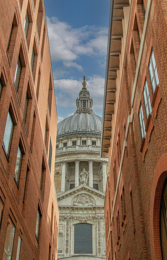Peek-A-Boo View, Londons St. Pauls Cathedral Photograph by Marcy Wielfaert