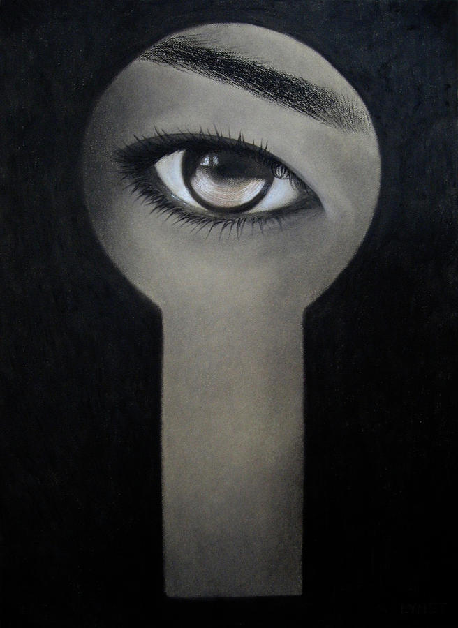 Peeking Painting by Lynet McDonald