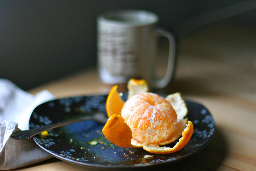 Peeled clementine Photograph by Credit Jennifer K Rakowski