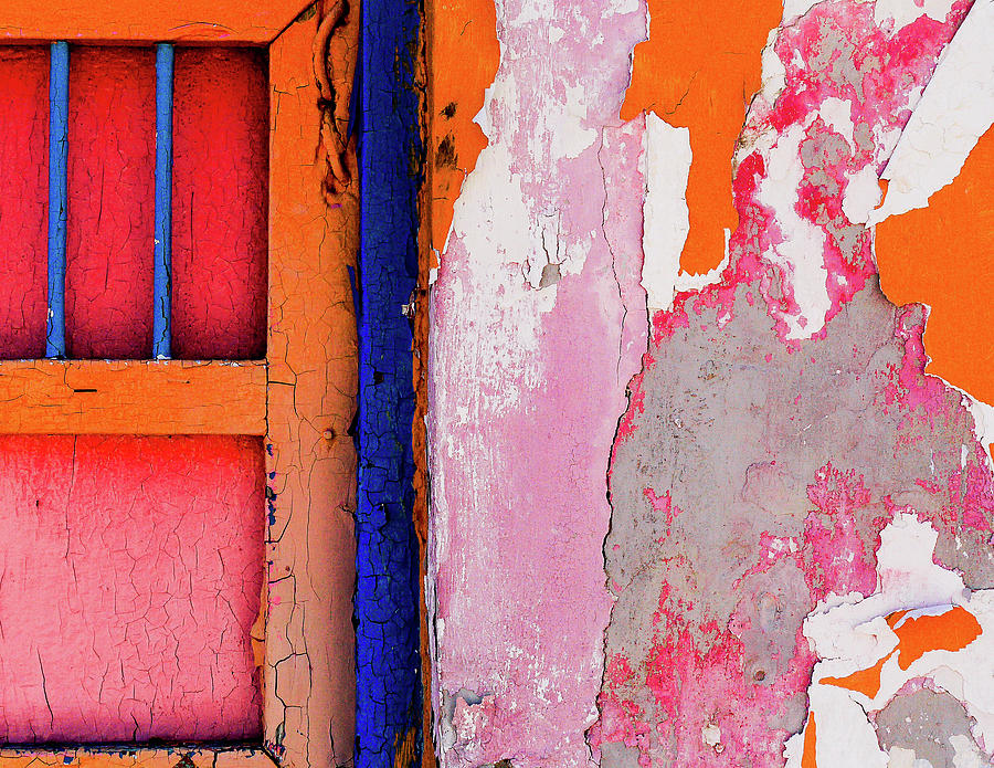 Peeling Paint and Door- Cozumel, Mexico #1 Photograph by David Morehead