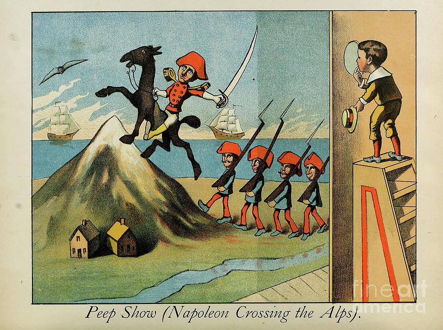 Peep Show Napoleon Crossing the Alps v4 Photograph by Historic illustrations