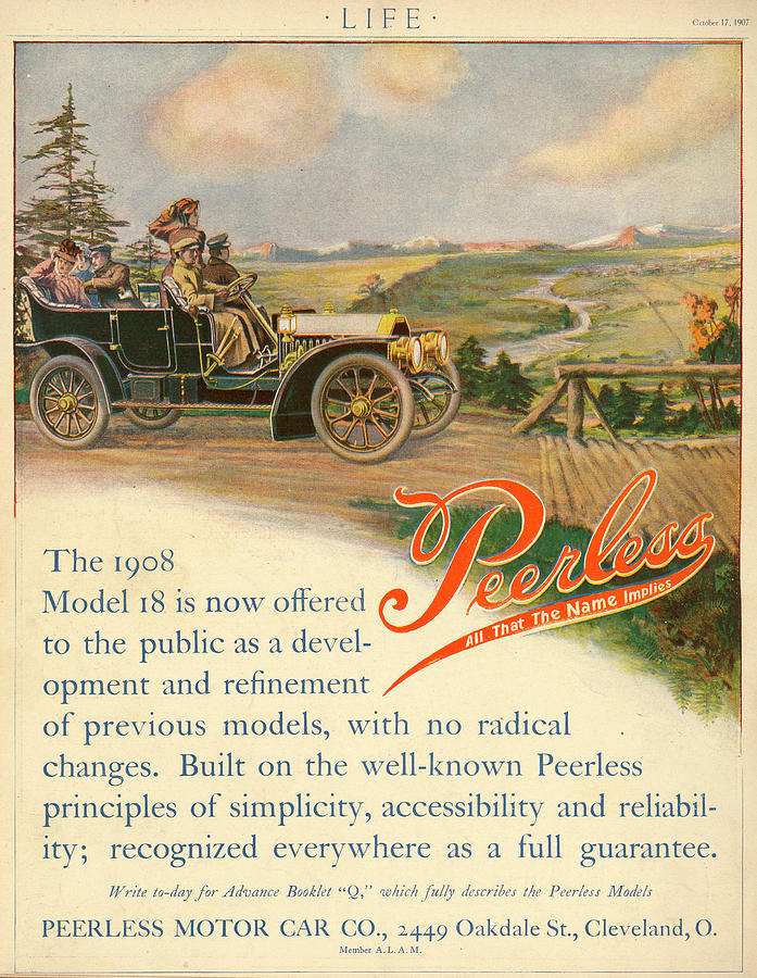 Peerless Automobile Advertisement Mixed Media by Unknown