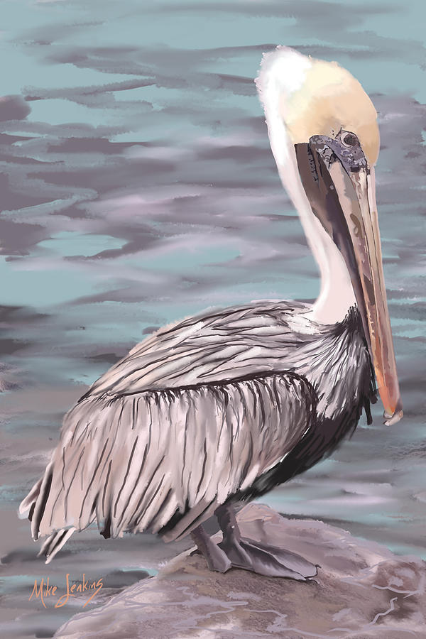 Peg Leg Pelican Digital Art by Mike Jenkins