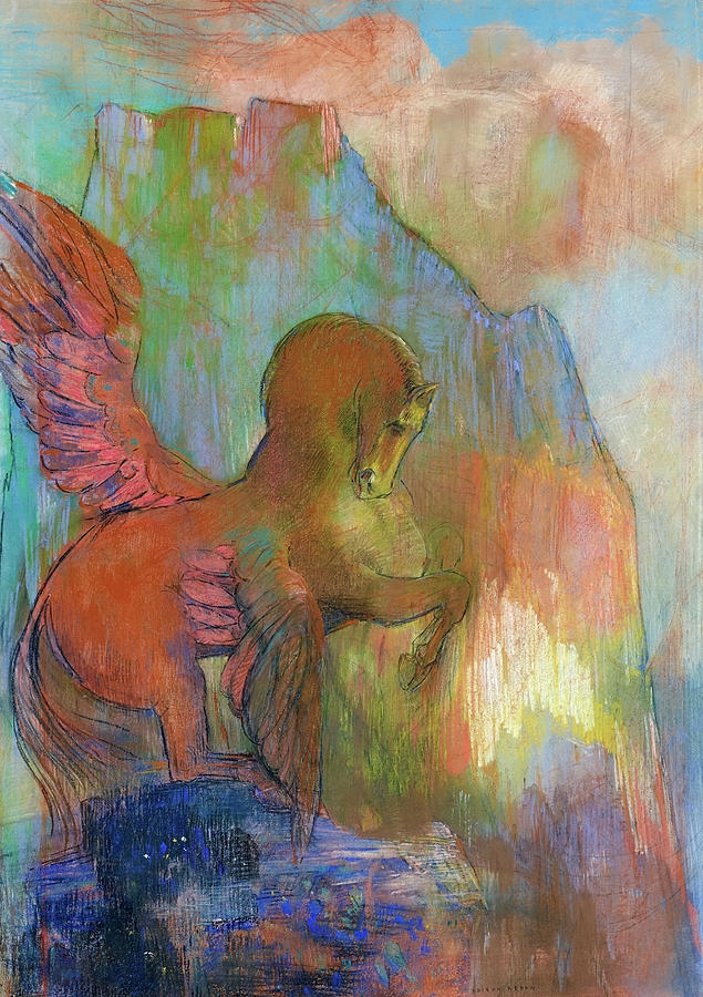 Odilon Redon Painting - Pegasus, 1895-1900 by Odilon Redon