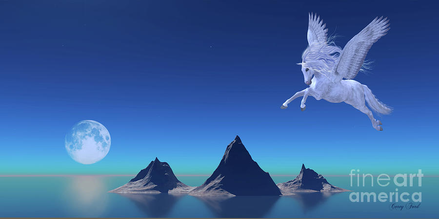 Pegasus by Ocean Digital Art by Corey Ford