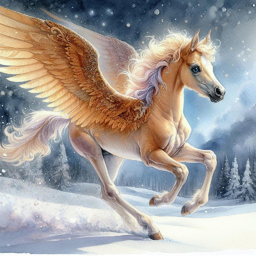 Pegasus Colt Digital Art by Frances Miller
