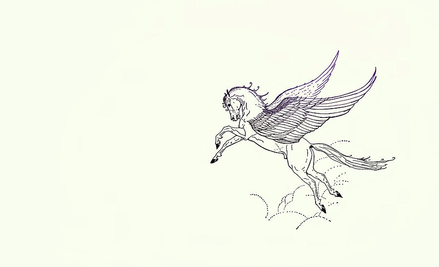 Pegasus Fly Drawing by Jamart Photography