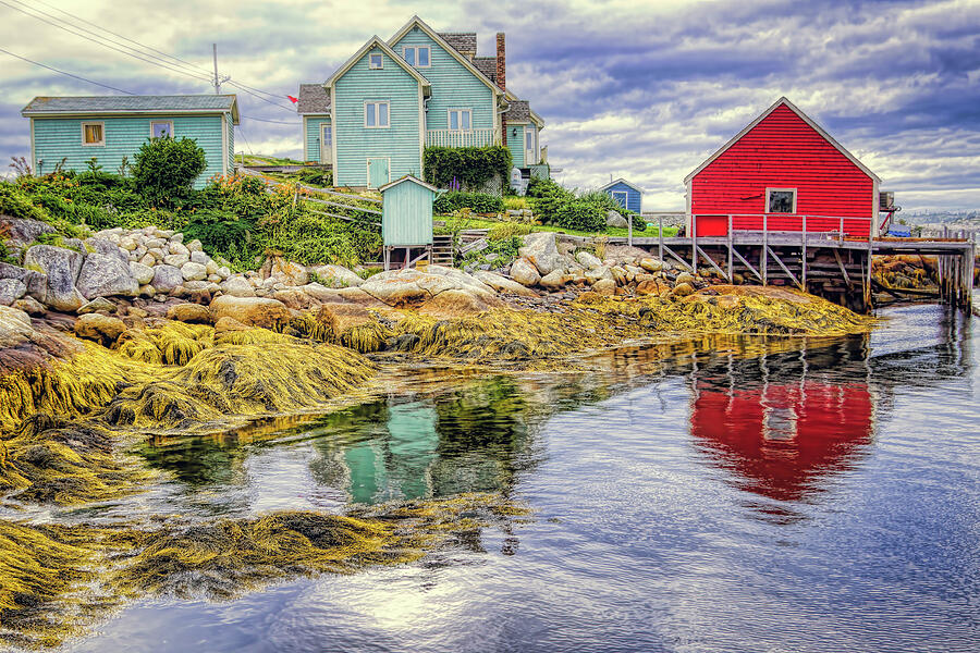 Peggys Cove at low tide Photograph by Tatiana Travelways