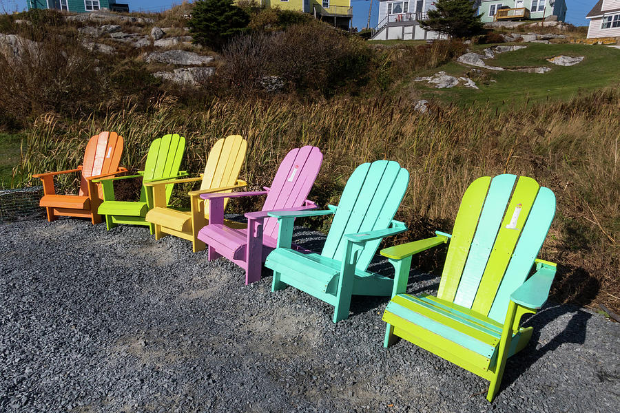 Peggys Cove Chairs, Nova Scotia Canada Photograph by Dan Hartford